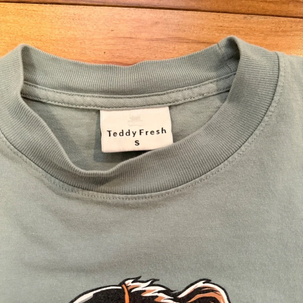Teddy Fresh Skeleton Bear‎ Cauldron Long Sleeve Shirt Blue Mens Small